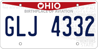 OH license plate GLJ4332