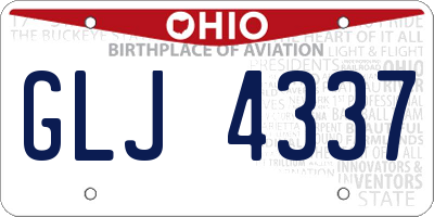 OH license plate GLJ4337