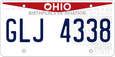 OH license plate GLJ4338