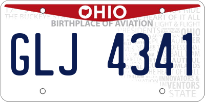 OH license plate GLJ4341