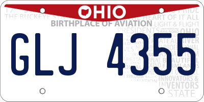 OH license plate GLJ4355