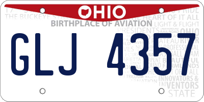 OH license plate GLJ4357