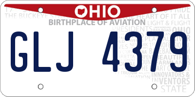 OH license plate GLJ4379
