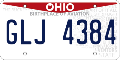 OH license plate GLJ4384