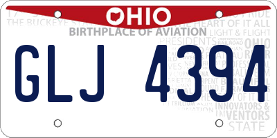 OH license plate GLJ4394