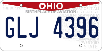 OH license plate GLJ4396