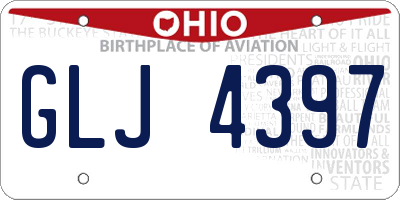 OH license plate GLJ4397