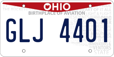 OH license plate GLJ4401