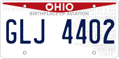 OH license plate GLJ4402