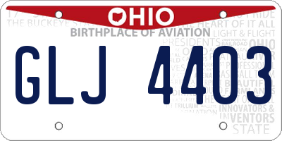 OH license plate GLJ4403