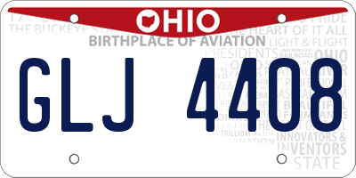 OH license plate GLJ4408