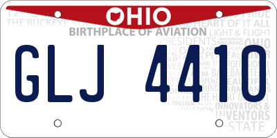 OH license plate GLJ4410