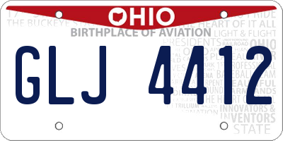 OH license plate GLJ4412