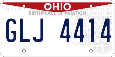 OH license plate GLJ4414