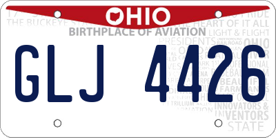 OH license plate GLJ4426