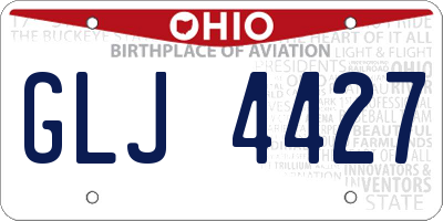 OH license plate GLJ4427