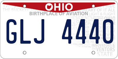 OH license plate GLJ4440