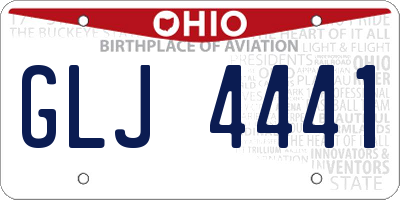 OH license plate GLJ4441