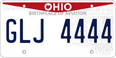 OH license plate GLJ4444