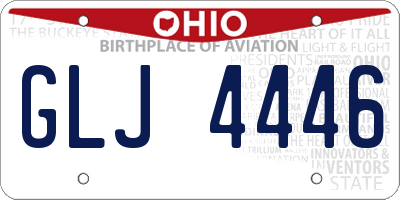OH license plate GLJ4446