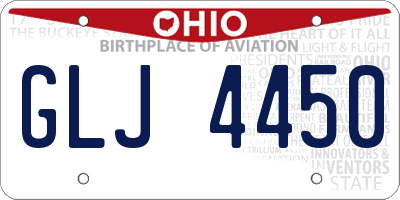 OH license plate GLJ4450
