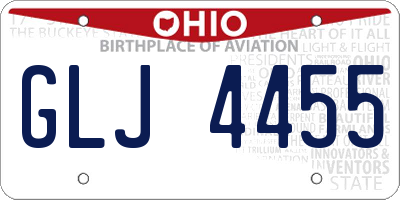 OH license plate GLJ4455
