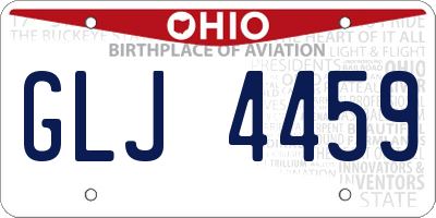 OH license plate GLJ4459
