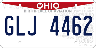OH license plate GLJ4462