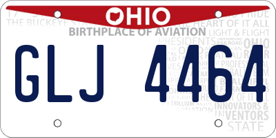 OH license plate GLJ4464