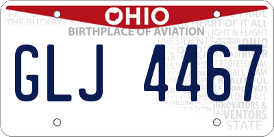 OH license plate GLJ4467