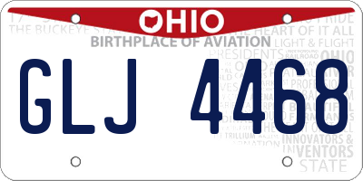 OH license plate GLJ4468