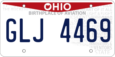 OH license plate GLJ4469