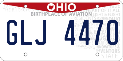 OH license plate GLJ4470