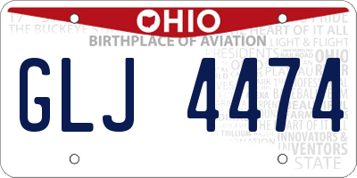 OH license plate GLJ4474