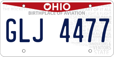 OH license plate GLJ4477