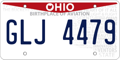 OH license plate GLJ4479