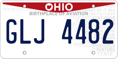 OH license plate GLJ4482