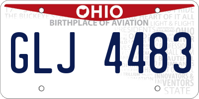 OH license plate GLJ4483