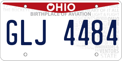OH license plate GLJ4484