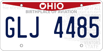 OH license plate GLJ4485