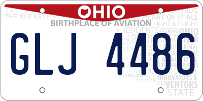 OH license plate GLJ4486