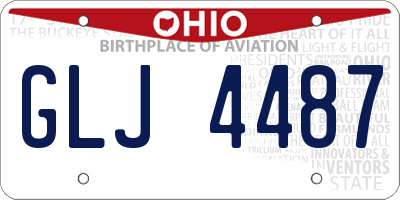 OH license plate GLJ4487