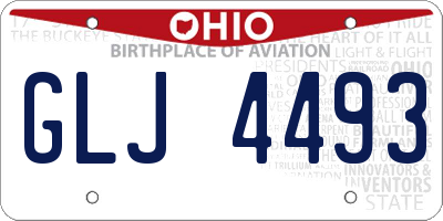 OH license plate GLJ4493