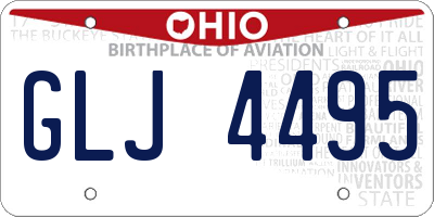 OH license plate GLJ4495