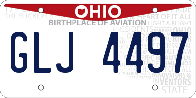OH license plate GLJ4497