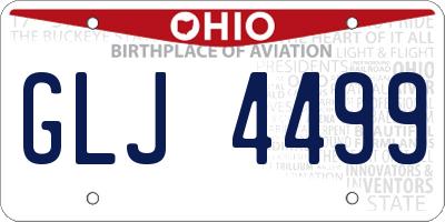 OH license plate GLJ4499