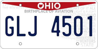 OH license plate GLJ4501