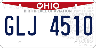 OH license plate GLJ4510