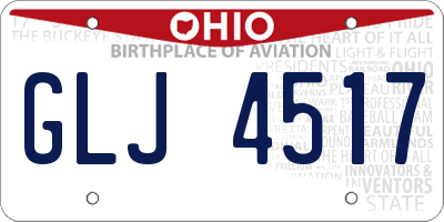OH license plate GLJ4517