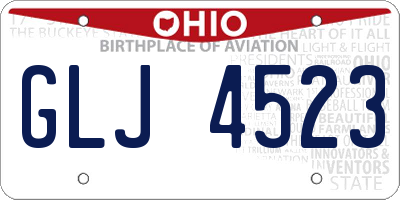 OH license plate GLJ4523